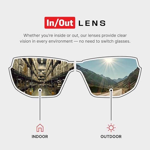 NoCry Tinted Safety Glasses for Men and Women with Anti-Fog and Scratch Resistant Wrap-Around Lenses — Adjustable Temples and Nose Pads — 100% UV Resistant, ANSI Z87.1 Certified Protective Eyewear - color: Black & Green Tinted