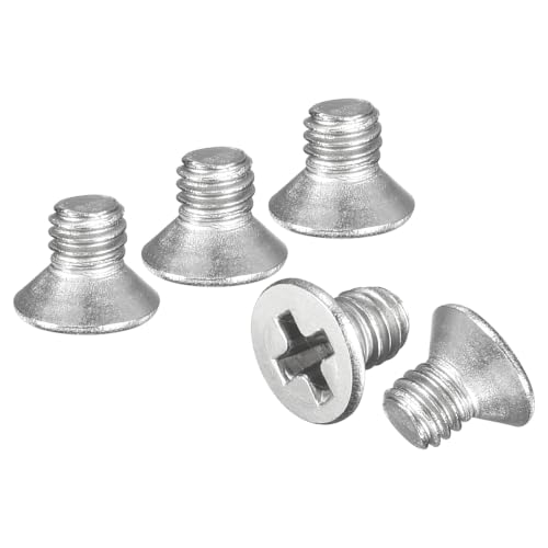 DTGN #2-56x1/8 Phillips Flat Head Machine Screw 304 Silver 50PCS - color: Silver, size: #2-56x1/8"