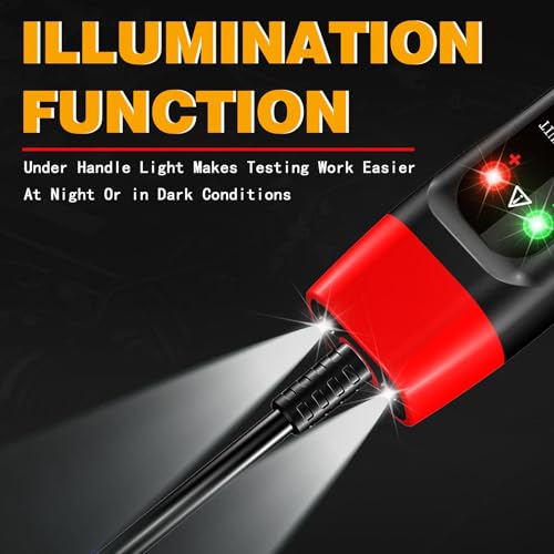 Automotive Test Light 4-75V DC LCD Digital Voltage Tester with Buzzer Sound, Auto Circuit Tester with Voltmeter, Electric Test Probe Pen for Car Battery Polarity Continuity Fuses