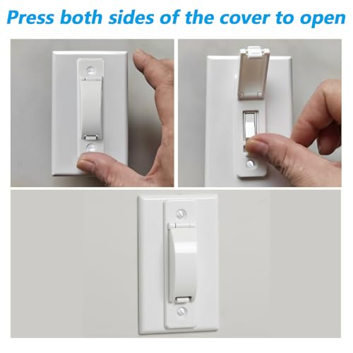 4 Pack Light Switch Guard Cover Wall Switch Guards Wall Switches Guard - color: White