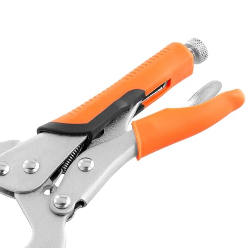 SEUNMUK 6 Inch C Clamp Locking Pliers, 4 Pack Heavy Duty Vise Grip Welding Clamps with Swivel Pads, Adjustable Face Clamp for Woodworking, Home, Electrician Maintenance, Pocket Hole Joinery - size: 4 Pack 6 Inch