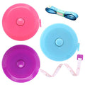 Tape Measure Body Measuring Tape, Retractable 60 Inch Soft Mini Measuring Tape, Small Sewing Fabric Tape Measurer for Cloth Waist Medical Nursing Craft(3 Pack/Pink Purple Sky Blue) - color: Pink, Purple, Sky Blue