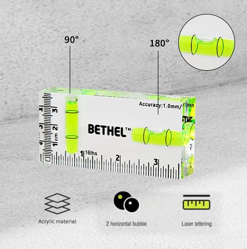 BETHEL Pocket Bubble Level - Mini 90°/180° Spirit Level 95x40x15mm - color: Green