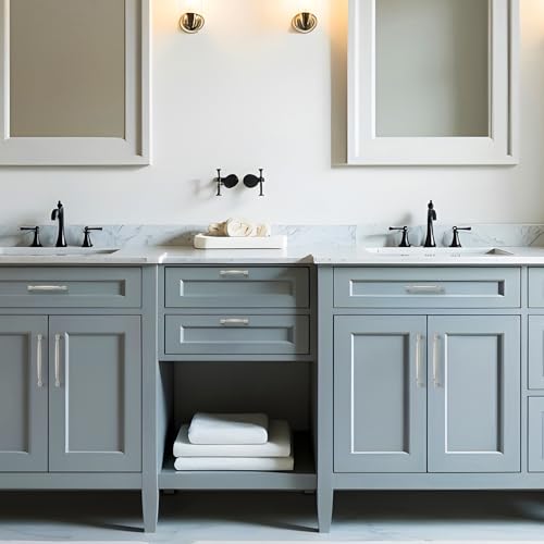 HOME EDIT Brushed Nickel Cabinet Handles 3 Inch Pulls 20 Pack - color: Brushed Nickel, size: 3 inches Hole Center