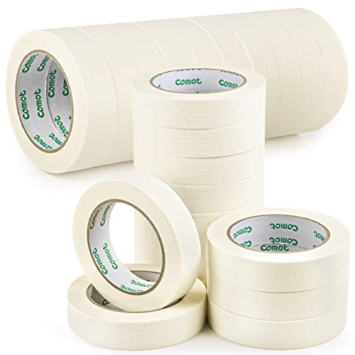 ToLanbbt Masking Tapes Bulk 1 Inch 22 Packs White Painters Drafting General Using Tapes for Painting, Craft Art, Label, Packing, Office, School, Home,1 Inch x 55 Yards x 22 Rolls (1210 Total Yards) - size: 1 Inch