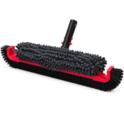 SEPETREL 22" Extra Long Pool Brush with Chenille Scrubber - size: 22"