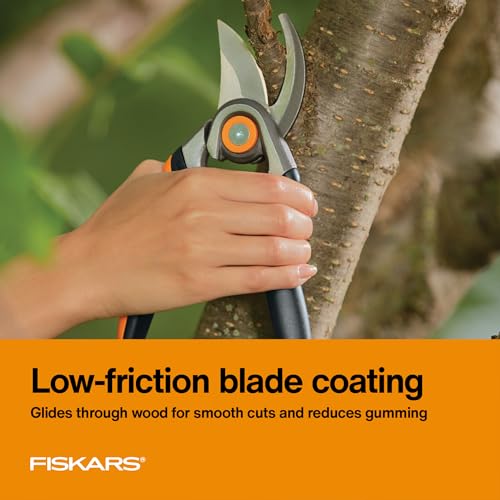 Fiskars Bypass Pruning Shears, 1" Cut Capacity Gardening Scissors, Forged Steel Replaceable Blade, SoftGrip Handle Garden Clippers, Rust Resistant Low Friction Coating for Branches & Stems - style: Forged Pruner