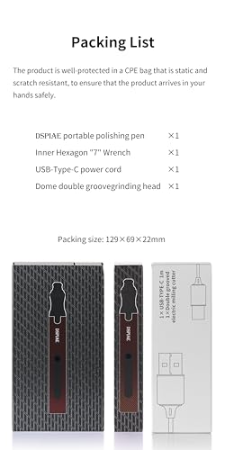 DSPIAE Portable Electric Sanding & Sharpening Pen – 3-Speed Mini Drill & Hobby Tool for Resin, Jewelry, DIY Crafts, Fine Polishing, Detail Grinding, 3mm Drill Compatible, Pen Sander Kit