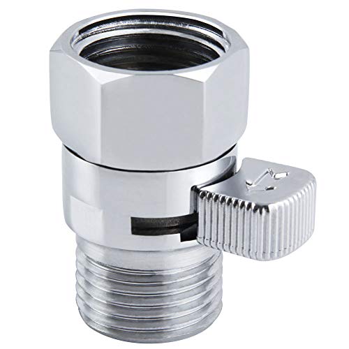 APLusee G 1/2 Water Flow Shut off Valve for Bathroom Shower Head, Chrome - color: Chrome