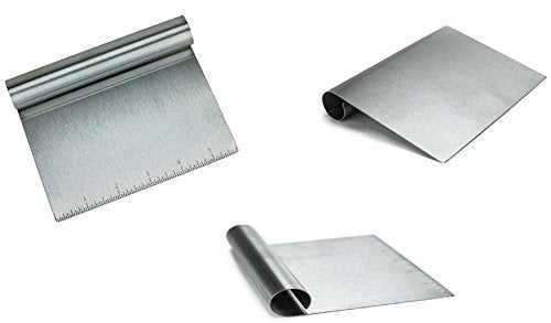 Stainless Steel Food Scraper, Multi-Purpose Bench Scraper