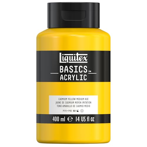 Liquitex BASICS Acrylic Paint, 13.5-oz Bottle, Cadmium Yellow Medium Hue - color: Cadmium Yellow Medium Hue, size: 13.5 Fl Oz (Pack of 1)