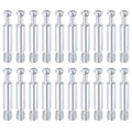 uxcell 45Pcs 35mm Furniture Connecting Fittings, Thread Bolts Dowels Screws, Metal Dowel Fitting Fasteners for Cabinet Drawer and Wardrobe Furniture, Silver - size: 35mm