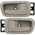 Interior Door Handles w/Bezel for 2000-2006 Toyota Tundra (Standard/Regular/Extended Cabs ONLY), Rear Left Driver & Right Passenger Side, Gray - size: Rear Left & Right