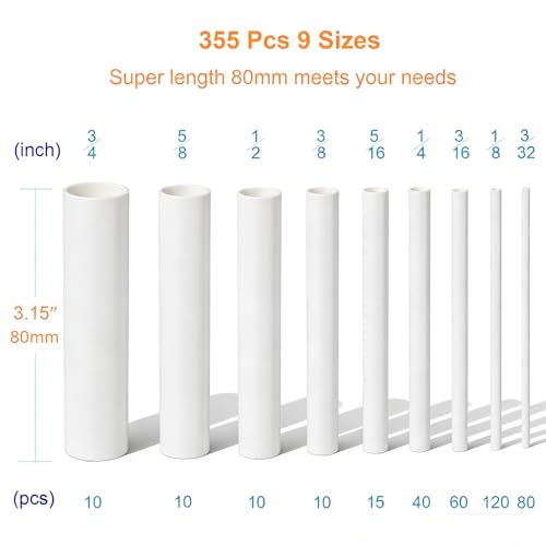 Heat Shrink Tubing Kit 355pcs Shrink Wrap Tube Waterproof Connectors - size: 355pcs White