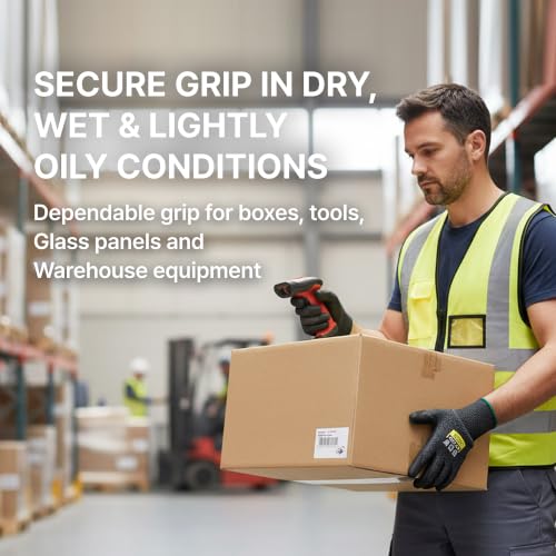 DEX FIT Level 5 Cut Resistant Gloves Cru553, 3D-Comfort Fit, Firm Grip, Thin & Lightweight, Touch-Screen Compatible, Durable, Breathable & Cool, Machine Washable; Grey L (9) 1 Pair - color: Grey, size: Large