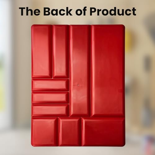 10-Compartments Tool Box Organizer Tray (1, Red) - color: Red