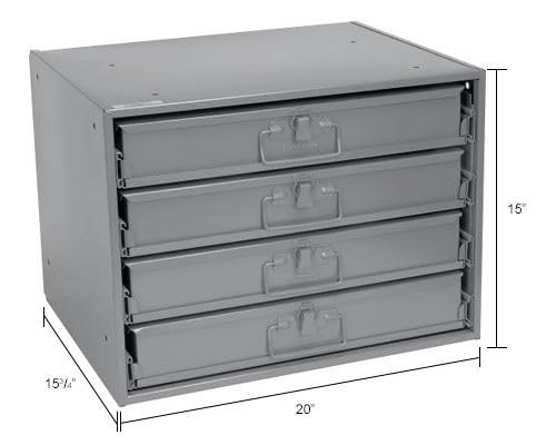 Global Industrial Durham Steel Compartment Box Rack, 20"L x 15-3/4"W x 15"H
