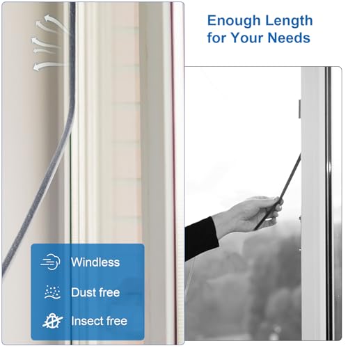33 Ft Weather Stripping Windows Doors 0.35" Wide x 0.6" Thick - size: 0.35'' Wide X 0.6'' Thick