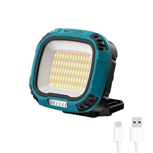 Smiling Shark Portable Work Light with Magnetic 7500 mAh Rechargeable - color: Blue