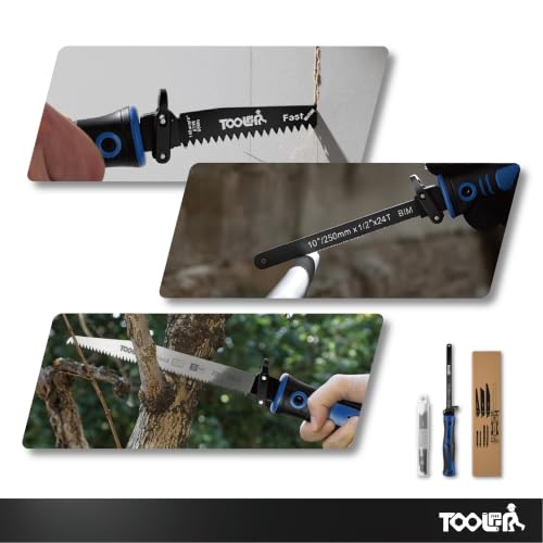 8-In-1 Multi Blades Hand Saw, Drywall, Hacksaw, Jab Saw & Wood Cutter Tool - color: 8-in-1 Blue