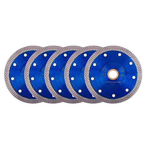 GoYonder 5pcs 4" Grinder Blades Tile Blade, Diamond Saw Blade for Cutting Porcelain Tiles Granite, 115mm Tile Cutting Blade for Angle Grinder - size: 4"-Blue-5 PCS