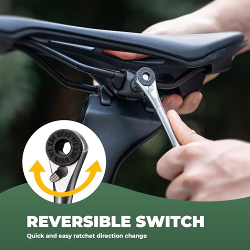ROCKBROS Bike Repair Tool Kit, Portable 72-Tooth Ratchet Set with 8 S2 Bits