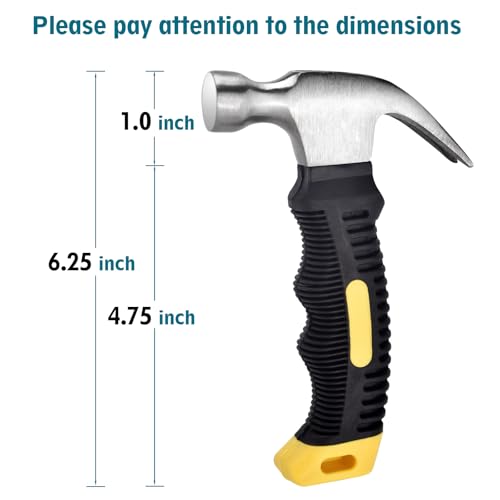 8 oz Small Claw Hammer - Mini Hammer for Women&Kids - Little Hammer for Household Projects, Woodworking & DIY Tasks - style: B.Hammer