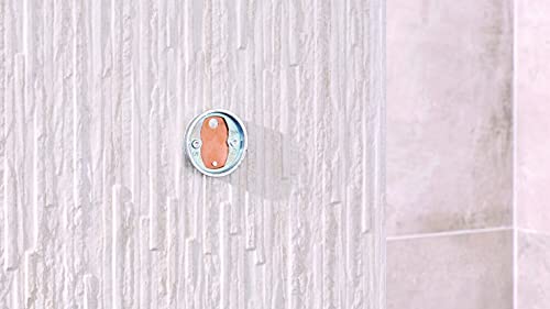 tesa Replacement Adapter Set BK20-2 - 2 x Self-Adhesive, Drill-Free Adapter with Power.Kit Technology for Bathroom Accessories - with Copper Zamak Ring and Tube Glue - Ø 41 mm x 8 mm - style: BK20-2