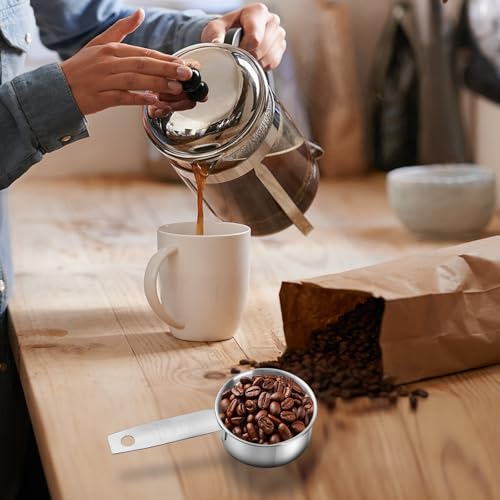 6Pcs Stainless Steel Measuring Cup, 1/4 Cup - 60ml Metal Measuring Cup, Comfortable Hand Feeling Measuring Scoops for Coffee Cooking Baking Kitchen - size: 1/4 cup