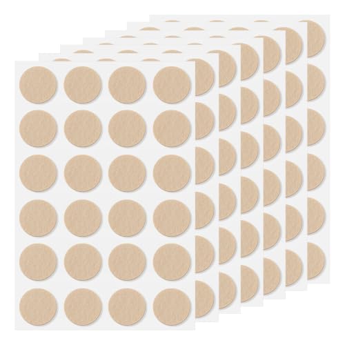 cobee 288 Pcs Felt Cabinet Door Bumpers, 0.86 Inch Small Felt Furniture Pads