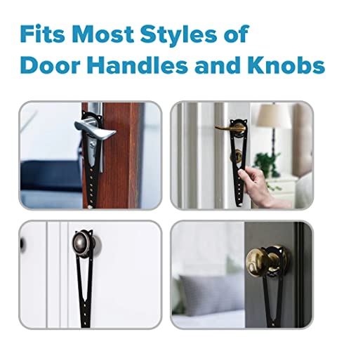 Neobay Cat Door Latch with Stabilizer, Keeps Dogs Out of Litter Box - color: Black 2 Packs