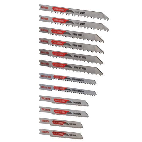 CRAFTSMAN Jigsaw Blades, U-Shank Set, 12-Piece (CMAJ2SET12) - style: U-Shank