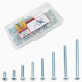 160 Pcs 8 Sizes #4-40 Machine Screws Knob Screw Cabinet Screws Electricians Screw, Carbon Steel Zinc-Plated Phillips Pan Head Machine Screws Assortment Kit - size: #4-40-8Size-160P