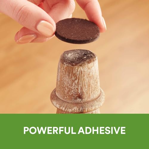 Scotch Felt Pads 199 PCS Brown, Felt Furniture Pads for Protecting Hardwood Floors, Round, Assorted Sizes Value Pack, Self-Stick Design, Protecting from Nicks, dents and Scratches (FP847-199NA)