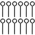 12pcs 5/32 inch Standard Hex Dogging Key with Full Loop, Black Solid Metal Allen Key Sets Wrench for Keychain Push Bar Panic Exit Device Key