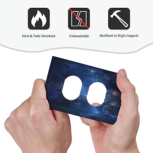 Fantastic Nebula Milky Way 1 Gang Duplex Device Wall Plate Cover Aerospace Starry Sky Universe Outlet Light Switch Cover Galaxy Cosmos Outer Space Electrical Faceplate Switchplate for Bedroom Bathroom - color: Fantastic Nebula Aerospace Starry Sky Univers