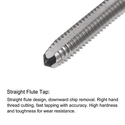 uxcell 10-24 UNC Straight Flute Thread Tap and 3.9mm Twist Drill Bit Set, Titanium Plated 6542 High Speed Steel Drilling Bit Machine Threading Tap - size: 10-24 UNC + 3.9mm