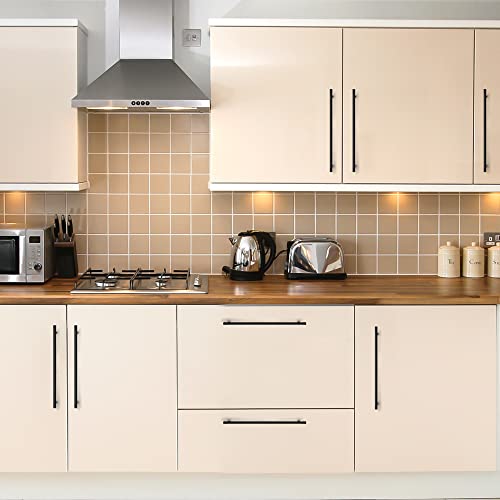 Ravinte Matte Black Cabinet Handles 11-3/10"Length,8-13/16" Hole,10 Pack - size: 11-3/10 Inch（8-13/16 Inch Hole Center）
