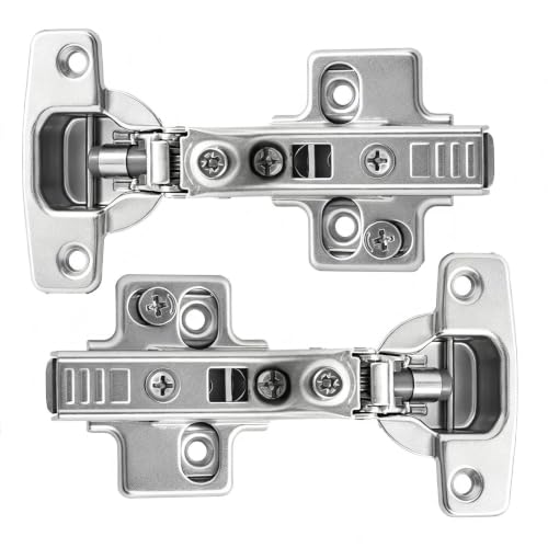 10 Pack Frameless Full Overlay Soft Close Cabinet Hinges,4D Adjustable with Speed Control, Clip‑On Concealed Hinges,105° Opening, Stainless Steel for Kitchen Cabinets - size: Full Overlay