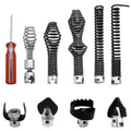 10-Piece Drain Snake Drill Attachment Kit，Drain Auger Cutter Kit,Compatible with K-400,C-4,C-6,C-7,C-8,and C-9 Models， Includes 4 Cutters and 5 Spirals