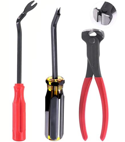 3Pcs Heavy Duty Staple Remover, Upholstery Staple Puller Tool | Carpet Staple Remover Tool, Tack Puller Lifter Tool for Carpet, Floors, Furniture, Construction