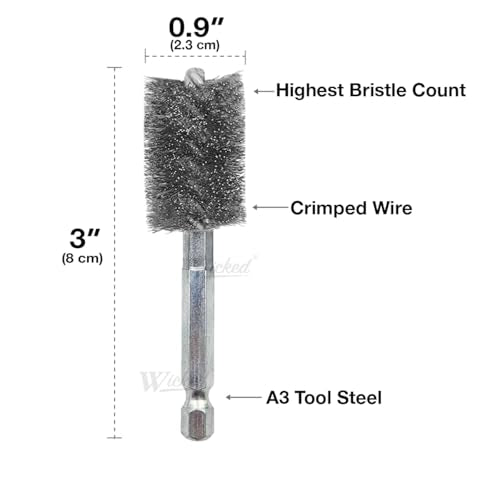 WICKED Professional ID Copper Tube Pipe Cleaner Replacement Brushes (3/4" (6-Pack)) - style: 3/4" (6-Pack)