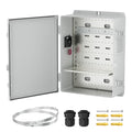 Joinfworld Outdoor Electrical Box 18.1x12.6x6.4 White Waterproof - size: 18.1"x12.6"x6.4" (New Latch)
