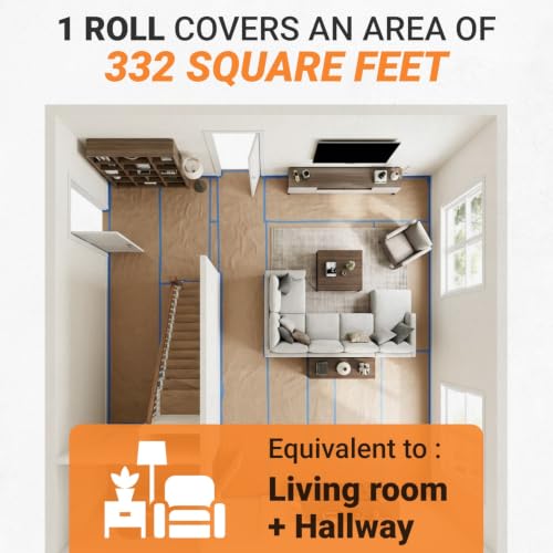 Floor Protection Natural Brown Rosin Paper 24" x 166 ft - style: 332 sq ft (24" x 166' Roll)