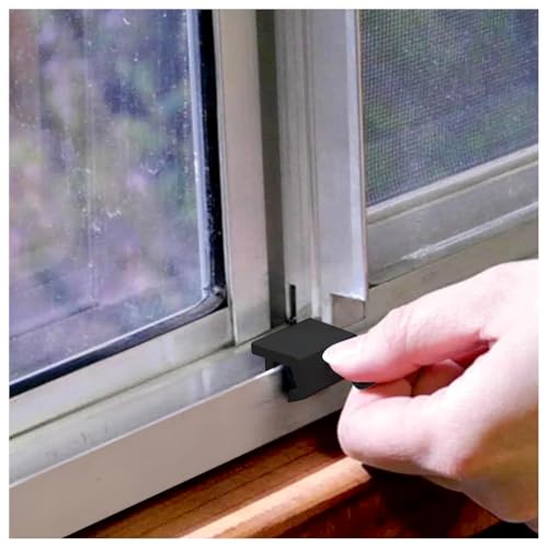 "Nuk3y Sliding Window Security Locks (Black, 8 Pack)" - color: Black, size: 8 Pack