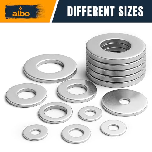 ALBO 200 Pcs M10 x 20 mm 304 Stainless Steel Fender Flat Washers - size: М10 х 20мм - 200 pcs
