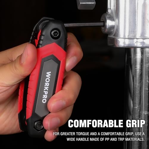 WORKPRO 25-Piece Folding Allen Wrench Set, SAE, Metric, Torx Hex Key Set