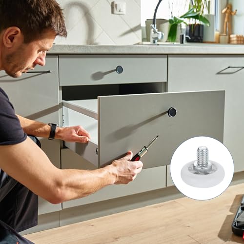 uxcell 12Pcs 22mm Drawer Rollers, M6 x 0.35" Thread Plastic Positioning Pulleys Curved Surface Small Drawer Pulley Bearing Replacement Wheel for Furniture Parts Cabinet Cupboard Slides - size: 22mm M6 x 0.35"