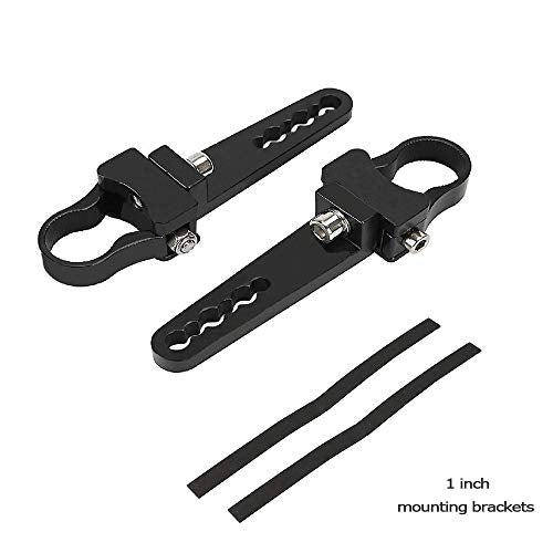 Tube Clamps Mounting Brackets for LED Light Bar Work Lights Fog Lights Off Road Lights Fit 1" Bull Bar,2pcs - size: 1"