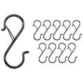 3.5in Heavy Duty S Hooks for Hanging, Safety Buckle Metal Hooks, 10 Pack - size: 10 Pieces